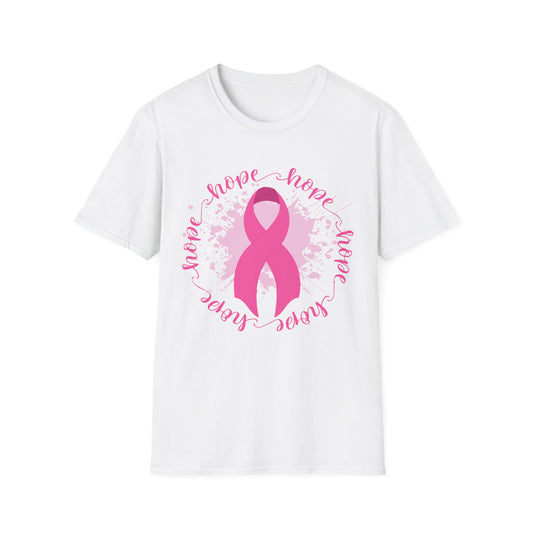 Pink Ribbon Hope T-Shirt, Breast Cancer Awareness Shirt, Supportive Gift, Unisex Tee, Hope & Love