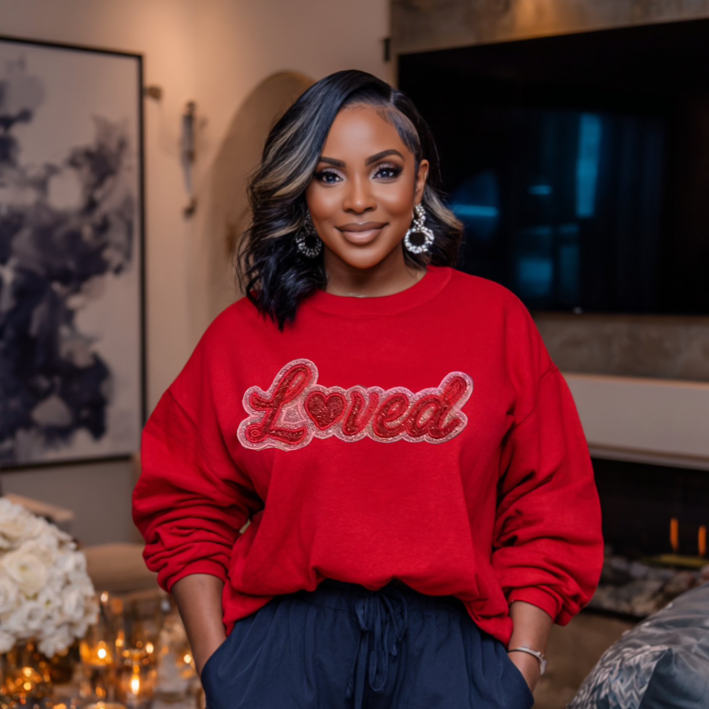 LOVE Appliqué Sweatshirt – Bold, Cozy & Unapologetic