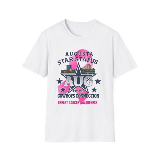 Breast Cancer Awareness Unisex T-Shirt, Softstyle Tee, Supportive Apparel, Fundraiser Shirt, Gift for Her, Pink Ribbon Charity