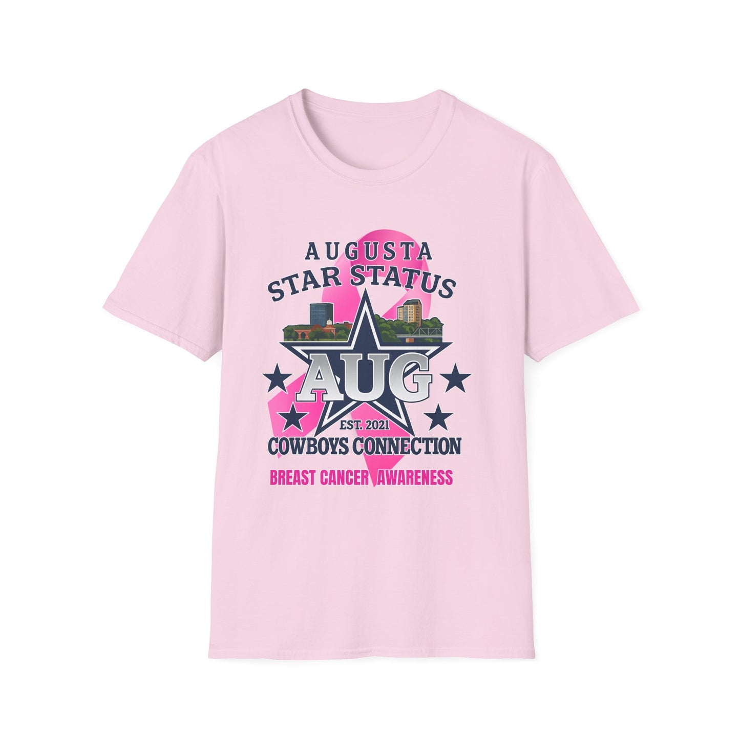 Breast Cancer Awareness Unisex T-Shirt, Softstyle Tee, Supportive Apparel, Fundraiser Shirt, Gift for Her, Pink Ribbon Charity